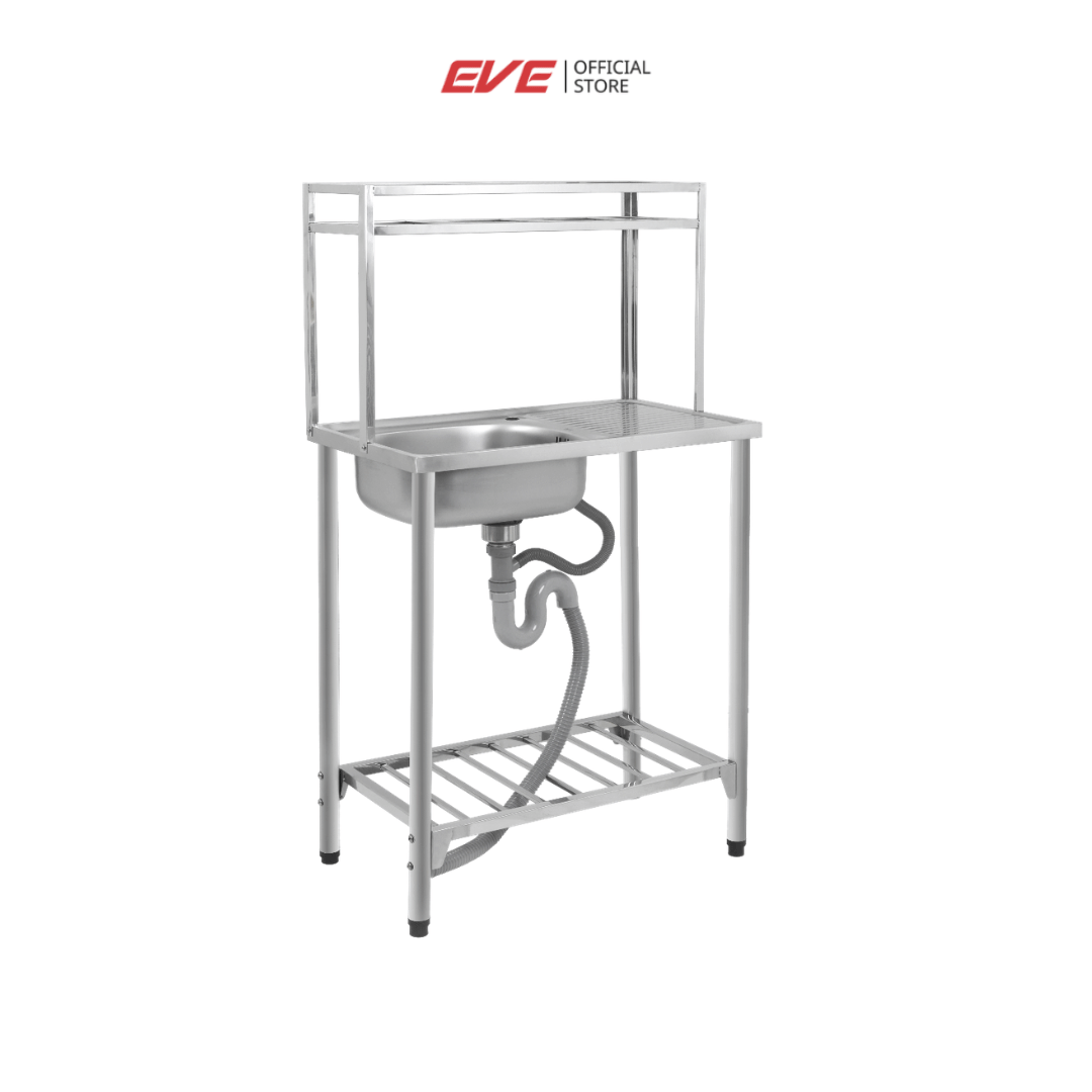 ซิงค์ล้างจานขาตั้ง 1 หลุม 1 ที่พัก EVE CRAFT TS 750/430 ขนาด 75 ซม._8